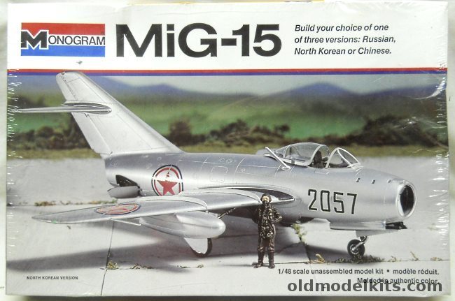Monogram 1/48 Mig-15 - North Korean / Russian / Chinese Air Forces, 5403 plastic model kit